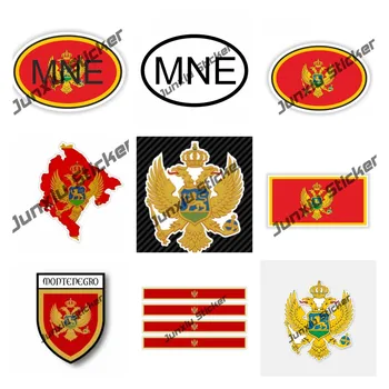Juodkalnijos vėliava MNE lipdukas Juodkalnijos herbo lipdukas lipdukas lipdukas Lipnus vinilas Car Decal Car Accessories Klijų lipdukas
