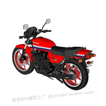 Kawasaki GPz750 Motociklas Archie Magic 3D popieriaus modelis 