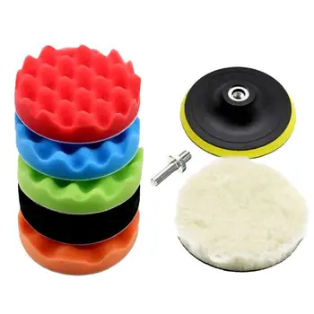 mini šlifavimo pagalvėlės 3 colių lipnios vilnos kempinės padėklų rinkinys Lipnus buferinis priedas automobilių poliravimo diskams Automatinis valymas