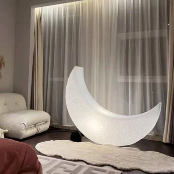 Mėnulio grindų lempų dizaineris internete įžymybė kūrybinė svetainė miegamasis dekoratyvinė atmosfera lauko kiemo poilsio kėdė