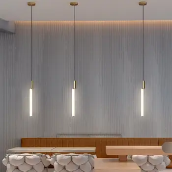 Nordic baras restoranas maža pakabinama lempa prie lovos kavinė svetainė drabužių parduotuvė vonios kambarys ilgas šepetėlių laikiklis šviestuvas