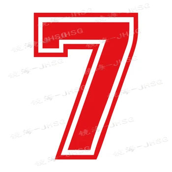 Numeris 7 Šalmas Lenktynių vinilo lipdukas Automobilis Motociklas Sunkvežimio langas Šalmas Išorinės apdailos priedai Neperšlampamas PVC