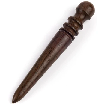 odinis degimo įrankis juodmedžio medžio odinis kraštas Burnisher kūginis medinis lipdukas Poliruoti šlifavimo įrankiai su 4 grioveliais