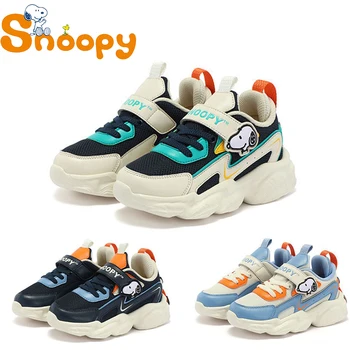 Snoopy Children Mesh Breathable Sneakers Autumn New Baby Soft Bottom Casual Shoes School Sports Sneakers Boys Running Shoes 2022