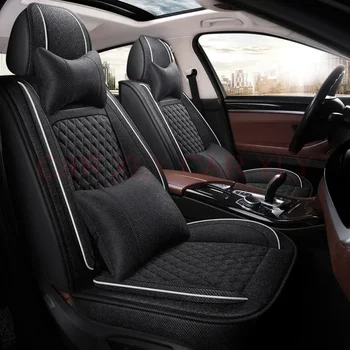 Universal Style 3D kvėpuojantis lininių kėdžių užvalkalas VW Passat B5 Freed BMW E60 E90 E61 Touring Lada Vesta Interjero aksesuarai