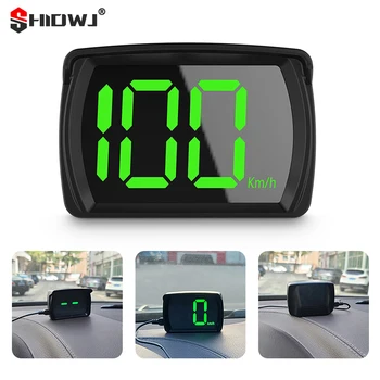 Universalus automobilio ekrano spidometras GPS galva aukštyn didelis šriftas skaitmeninis greičio matuoklis laikrodžio matuoklis automobilių elektroniniai priedai