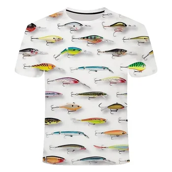 Vasaros vyrai Įdomios žuvys Grafiniai marškinėliai Asmenybė Atsitiktinis juokingas žvejybos raštas Marškinėliai Mados tendencijos Spausdinti trišakiai Viršūnės