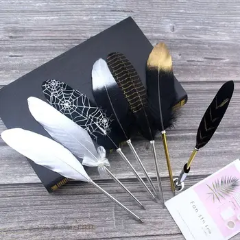 Vestuvių dekoras Juodas naujumas Kanceliarinės prekės Parašo plunksnakočio rašiklis Tušinukai Rašymo įrankis