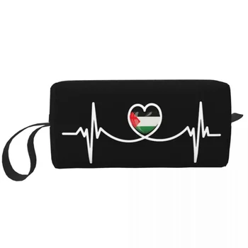 Širdies plakimas Palestina Palestinos makiažo maišeliai Didelės talpos kosmetikos krepšys Stilingas kelioninis makiažas Organizatoriaus dėklas