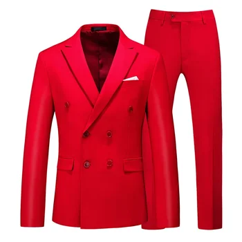 (švarkas+kelnės) 2023 Oficiali klasikinė dviviečiu vestuvių jaunikiu Scenos smokingas Vyras verslas Slim Social Formal Suit suknelė 2 vnt