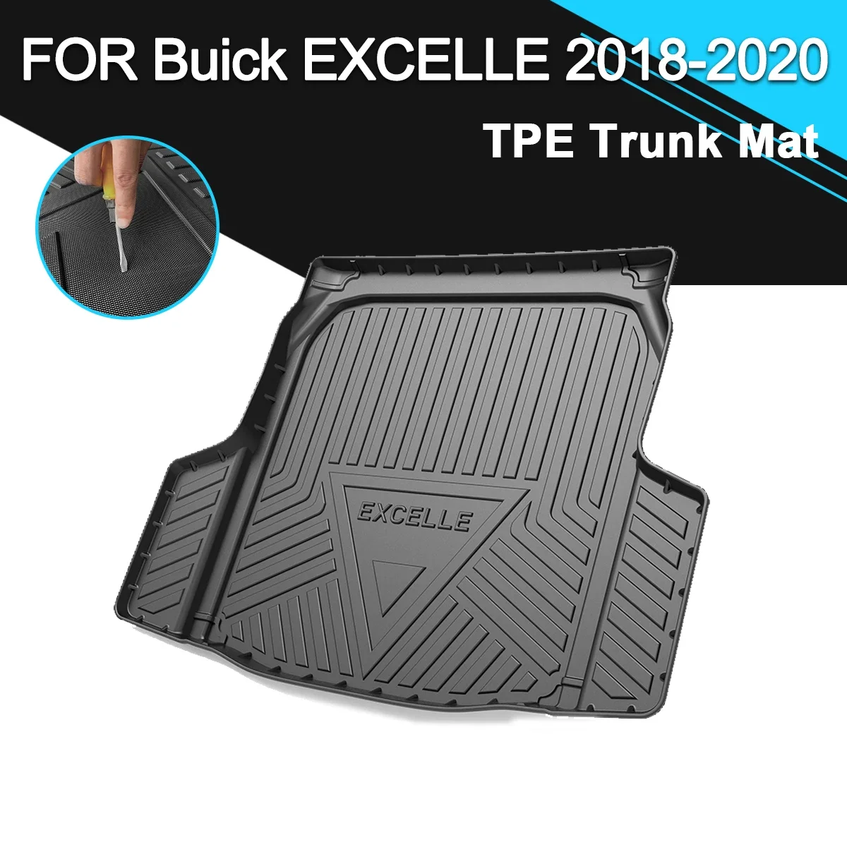 Buick EXCELLE 2018-2020 automobilio galinio bagažinės dangčio kilimėlis TPE vandeniui atsparūs neslystantys guminiai krovinių įdėklų priedai