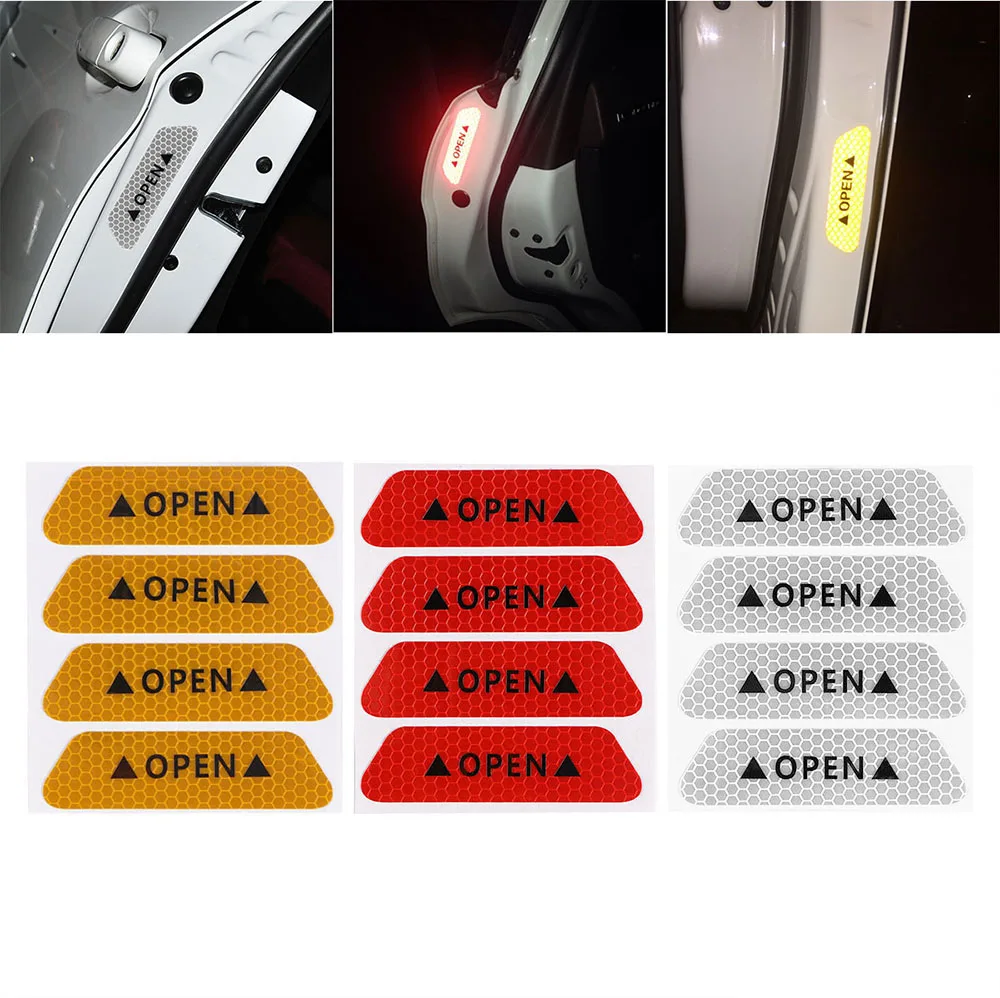 Car OPEN šviesą atspindinčios juostos įspėjamasis ženklas Pranešimas dviratis Volkswagen VW B6 Jetta Mk5 MK6 Bet kokie automobiliai Octavia A7 CC Tiguan