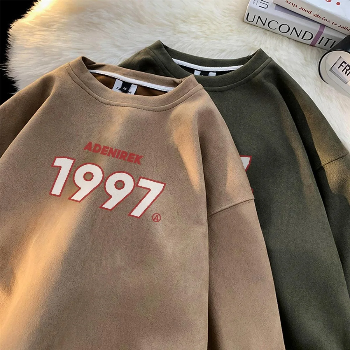 Loose Women Hoodies Round Neck Kpop Streetwear Unisex Fashion Vintage Graphic 1997 Pullovers Moteriški džemperiai Harajuku Y2k