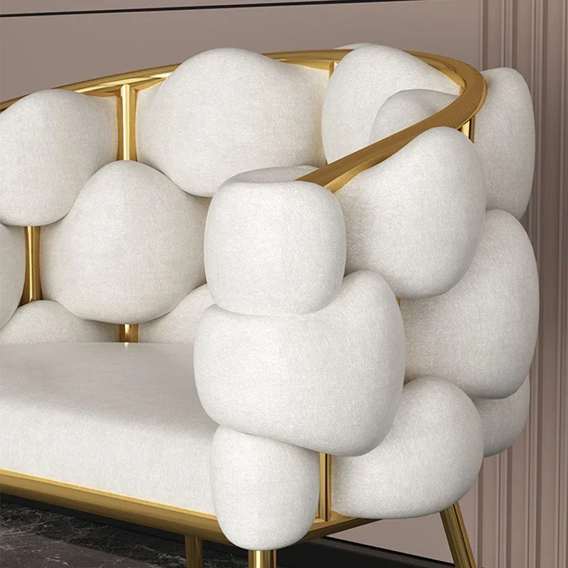 Moderni vakarienė Išplėstinės atlošiamos kėdės Makiažas Kava Sofa Gyvenimas Prabangi kėdė Prabangus individualus Chaises De Salon dekoravimas